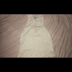 White laced up crop top😱😍